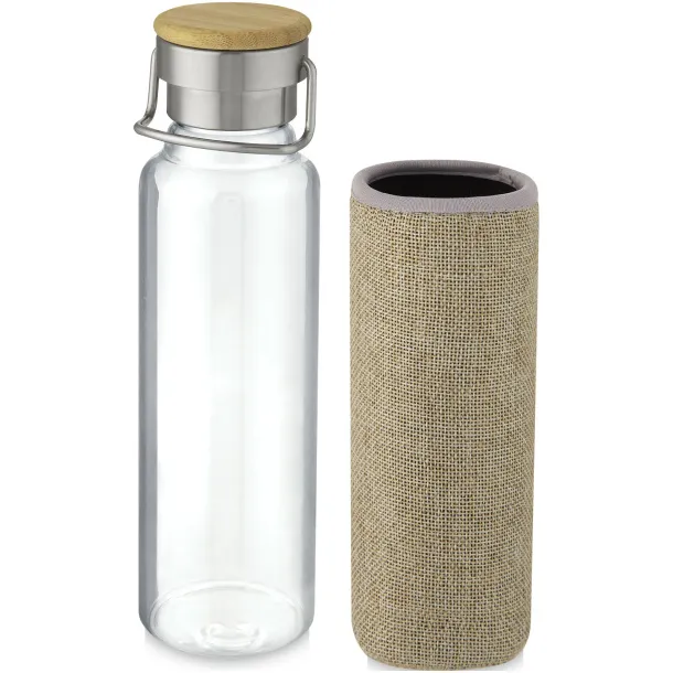 Thor 660 ml glass bottle with neoprene sleeve Natural