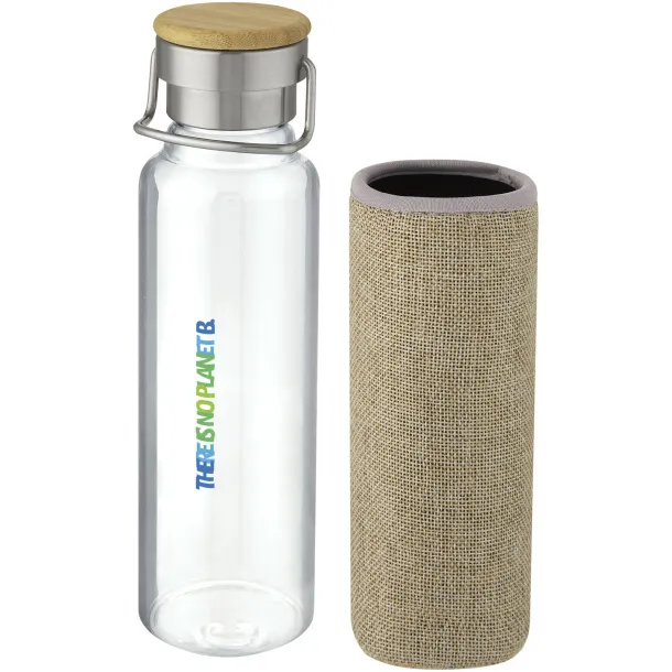 Thor 660 ml glass bottle with neoprene sleeve Natural