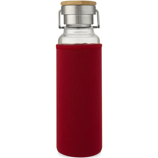 Thor 660 ml glass bottle with neoprene sleeve - Unbranded Red