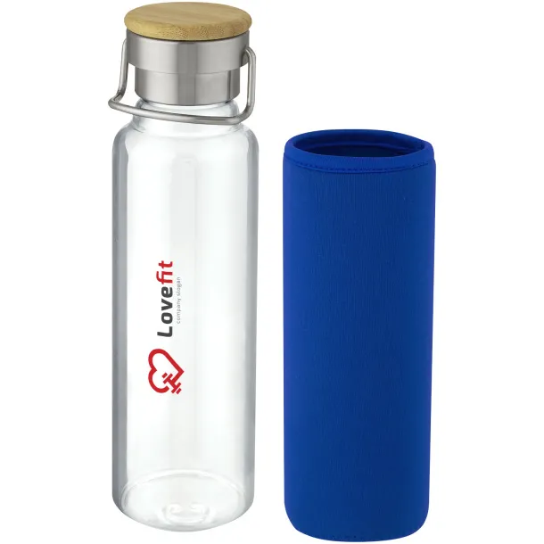 Thor 660 ml glass bottle with neoprene sleeve Blue