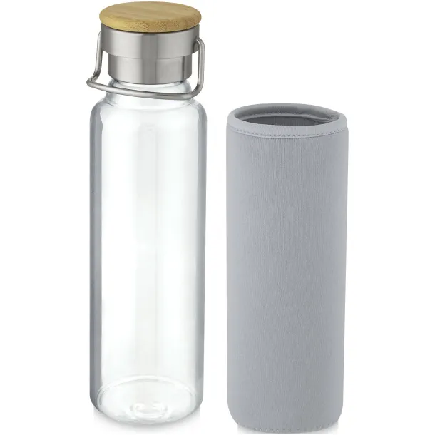 Thor 660 ml glass bottle with neoprene sleeve Grey