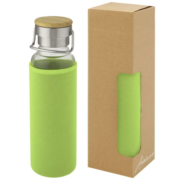 Thor 660 ml glass bottle with neoprene sleeve Lime