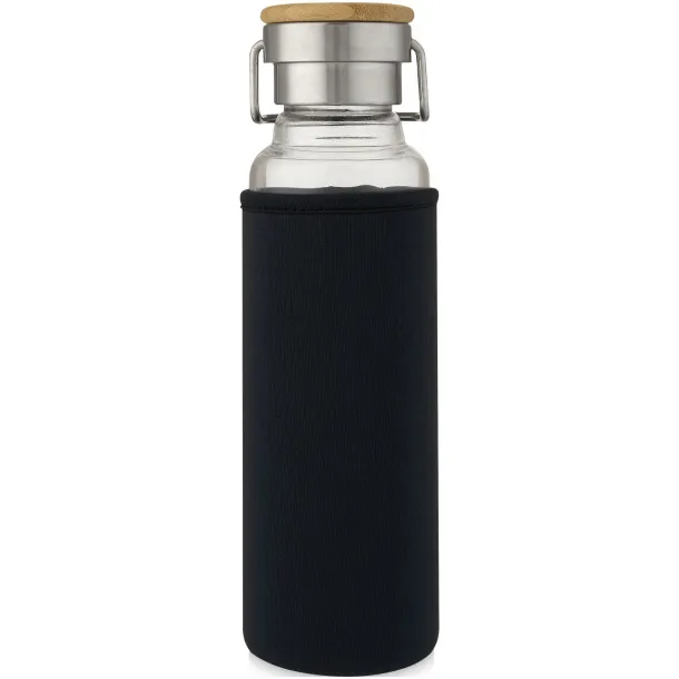 Thor 660 ml glass bottle with neoprene sleeve Solid black