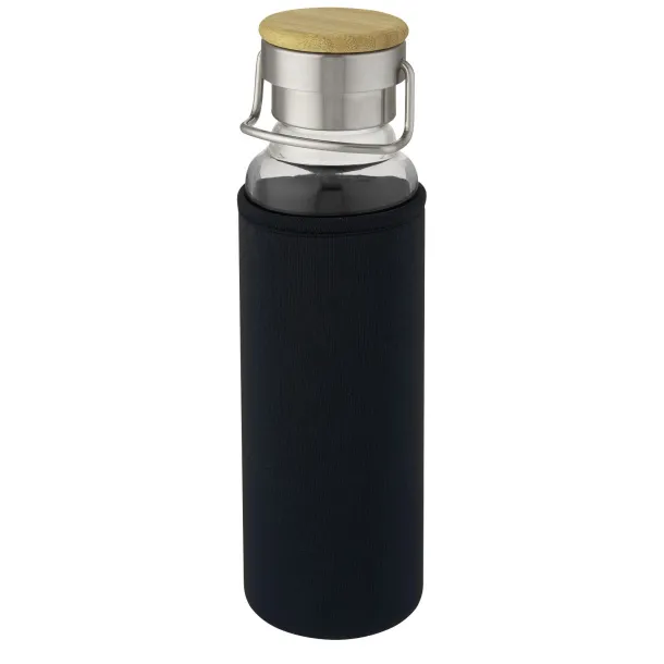 Thor 660 ml glass bottle with neoprene sleeve Solid black