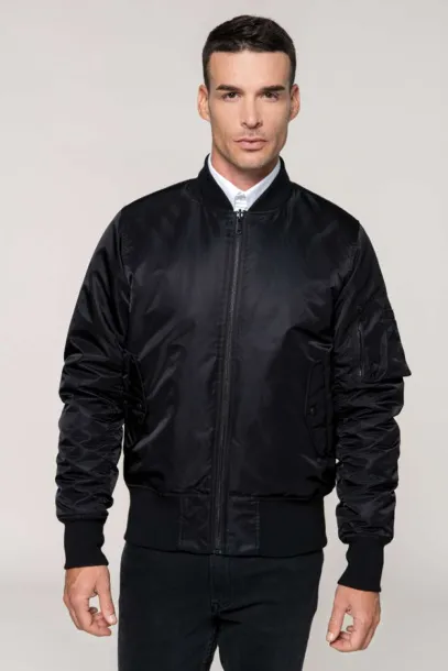  REVERSIBLE BOMBER JACKET - Kariban Black Orange