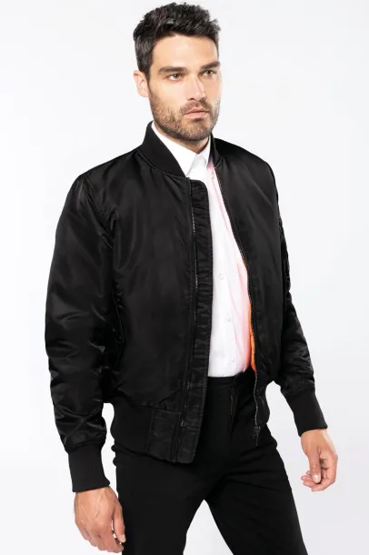  REVERSIBLE BOMBER JACKET - Kariban Black Orange