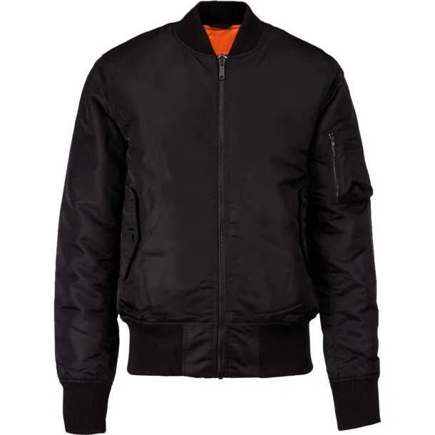  REVERSIBLE BOMBER JACKET - Kariban Black Orange