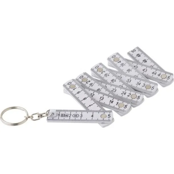  Keyring, folding meter 50cm Bijela