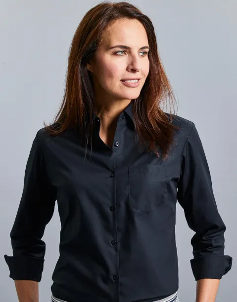  Ladies' Cotton Poplin Shirt LS - Russell Collection