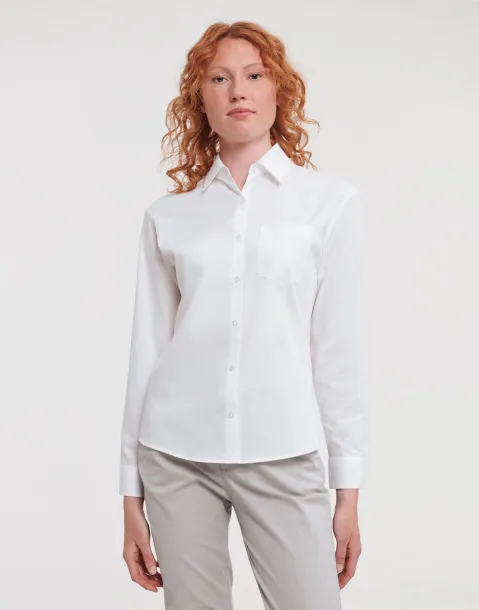  Ladies' Cotton Poplin Shirt LS - Russell Collection