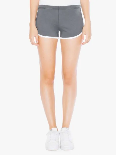  WOMEN'S INTERLOCK RUNNING SHORTS - American Apparel Asphalt White