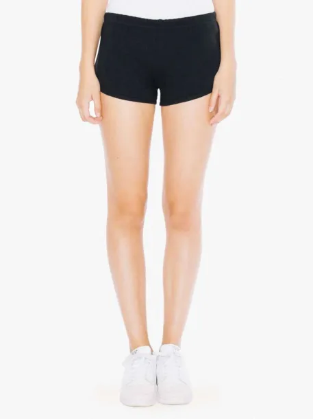  WOMEN'S INTERLOCK RUNNING SHORTS - American Apparel Black