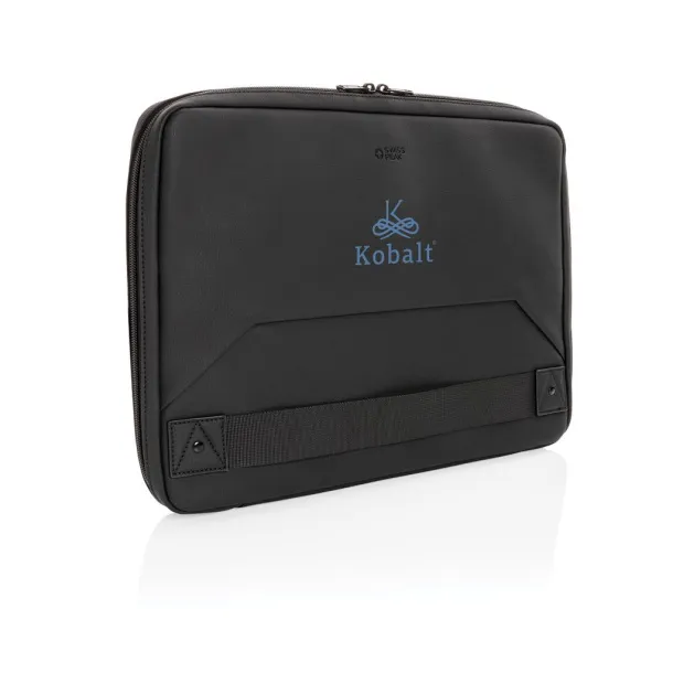  Swiss Peak vegan leather mobile office PVC free Black