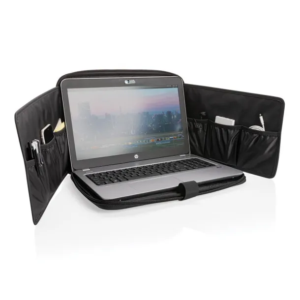  Swiss Peak vegan leather mobile office PVC free Black