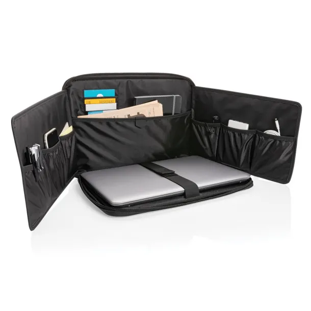  Swiss Peak vegan leather mobile office PVC free Black