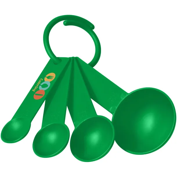 Ness plastic measuring spoon set with 4 sizes - PF Manufactured Green