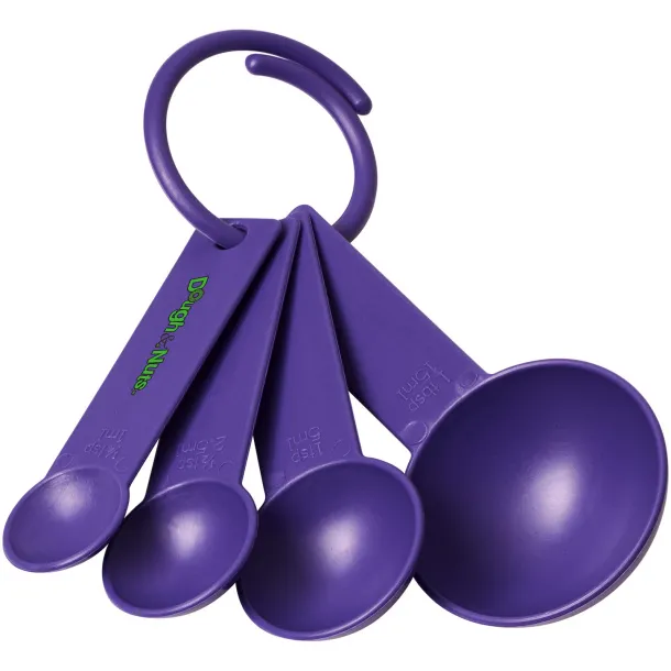 Ness plastic measuring spoon set with 4 sizes - PF Manufactured Purple