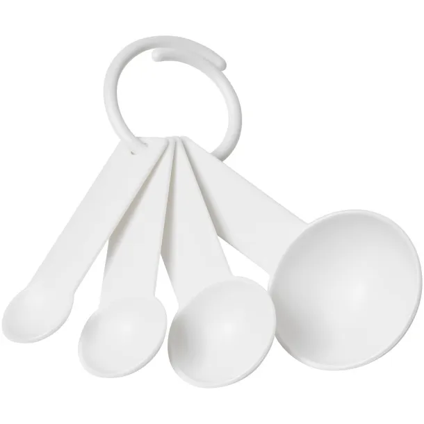 Ness plastic measuring spoon set with 4 sizes - PF Manufactured White