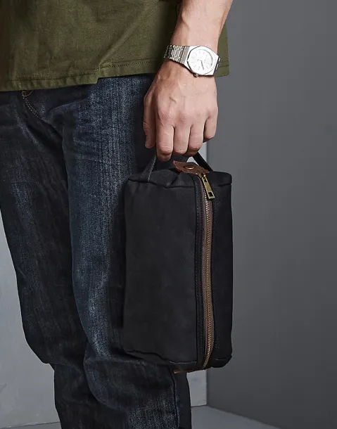  Heritage Waxed Canvas Wash Bag - Quadra