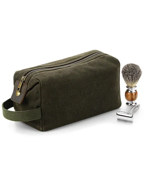  Heritage Waxed Canvas Wash Bag - Quadra