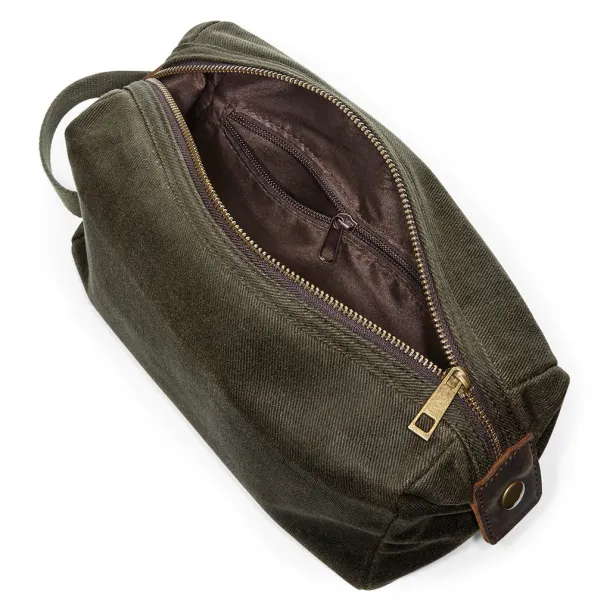  Heritage Waxed Canvas Wash Bag - Quadra