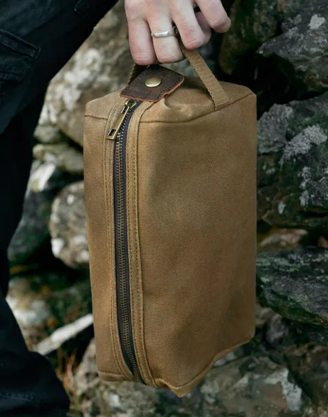  Heritage Waxed Canvas Wash Bag - Quadra