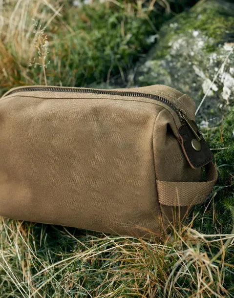  Heritage Waxed Canvas Wash Bag - Quadra