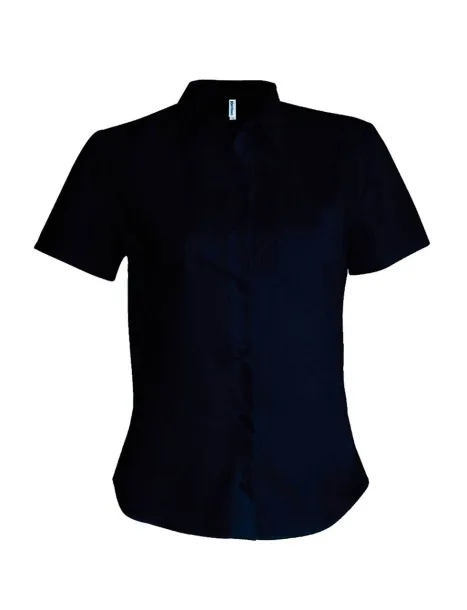  LADIES' SHORT-SLEEVED COTTON POPLIN SHIRT - Kariban Navy