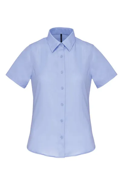  LADIES' SHORT-SLEEVED COTTON POPLIN SHIRT - Kariban Bright Sky