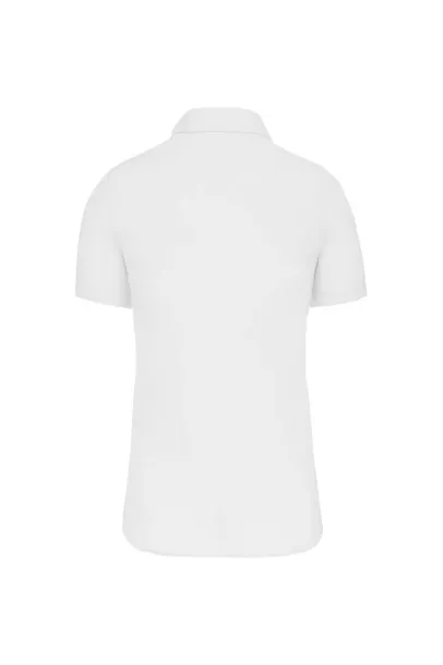  LADIES' SHORT-SLEEVED COTTON POPLIN SHIRT - Kariban White