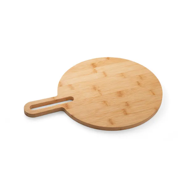 CARAWAY ROUND Round bamboo board Natural