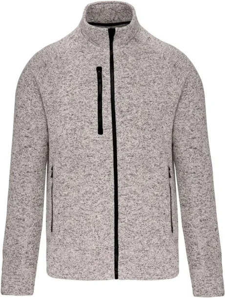  MEN'S FULL ZIP HEATHER JACKET - Kariban Light Grey Mélange