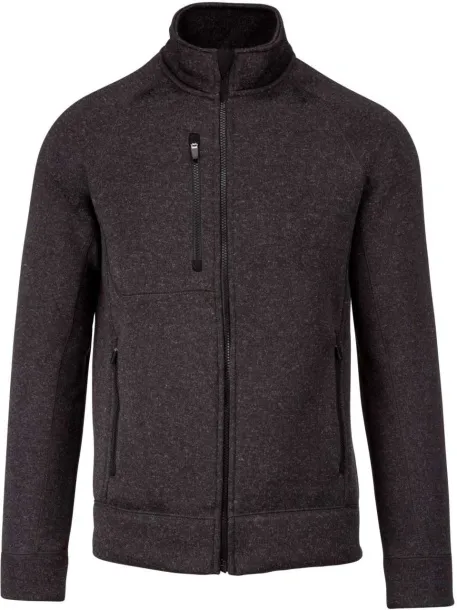  MEN'S FULL ZIP HEATHER JACKET - Kariban Dark Grey Melange