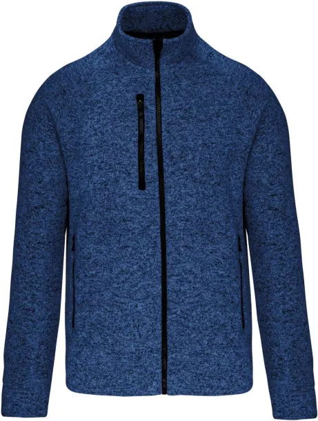  MEN'S FULL ZIP HEATHER JACKET - Kariban Light Royal Blue Mélange