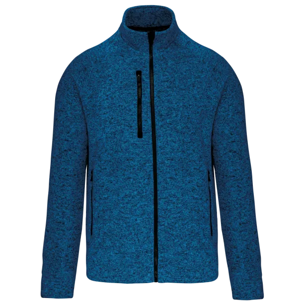  MEN'S FULL ZIP HEATHER JACKET - Kariban Light Royal Blue Mélange