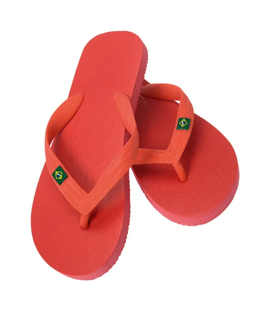 Brasileira beach slippers Red