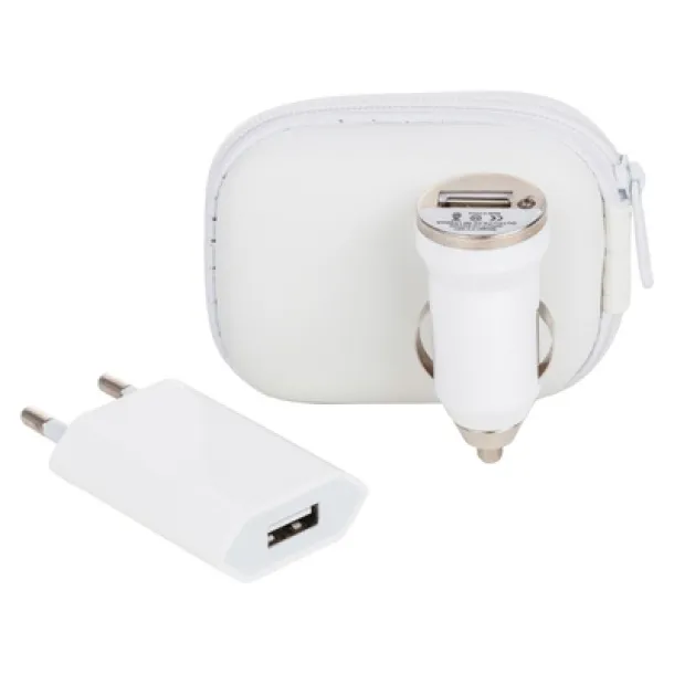  Charging set, SB wall charger and car charger white