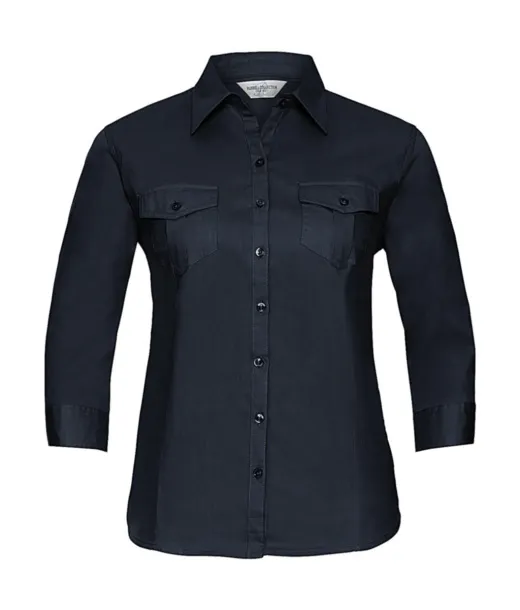  Ladies' Roll 3/4 Sleeve Shirt - Russell Collection French Navy