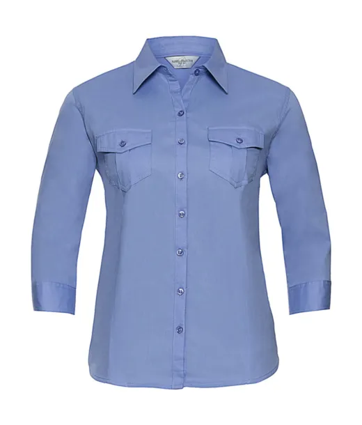  Ladies' Roll 3/4 Sleeve Shirt - Russell Collection Plava