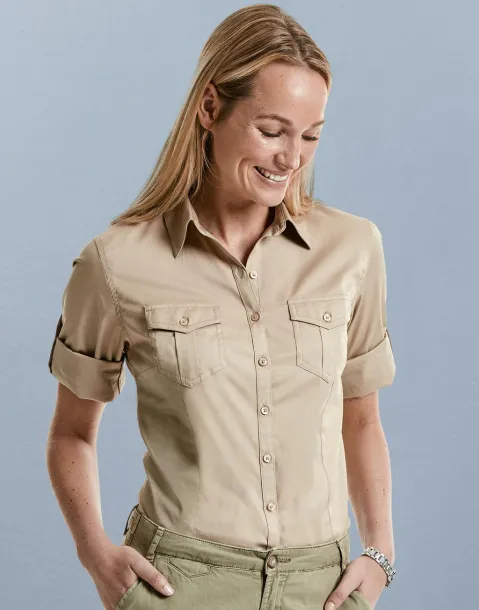  Ladies' Roll 3/4 Sleeve Shirt - Russell Collection