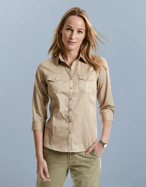  Ladies' Roll 3/4 Sleeve Shirt - Russell Collection