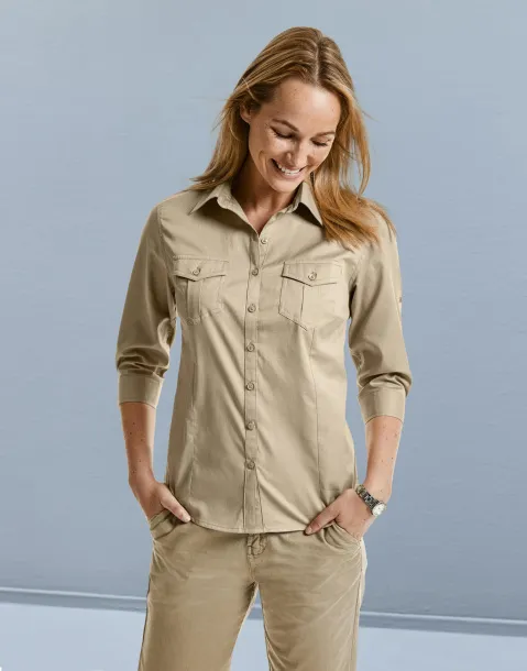  Ladies' Roll 3/4 Sleeve Shirt - Russell Collection