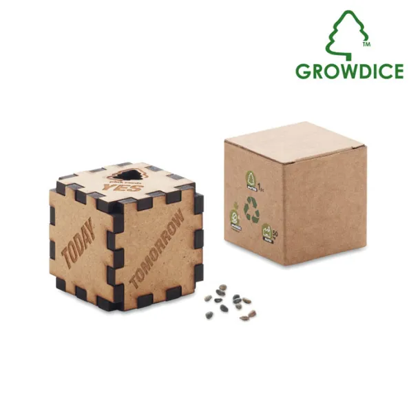 GROWDICE™ Pine tree dice Beige
