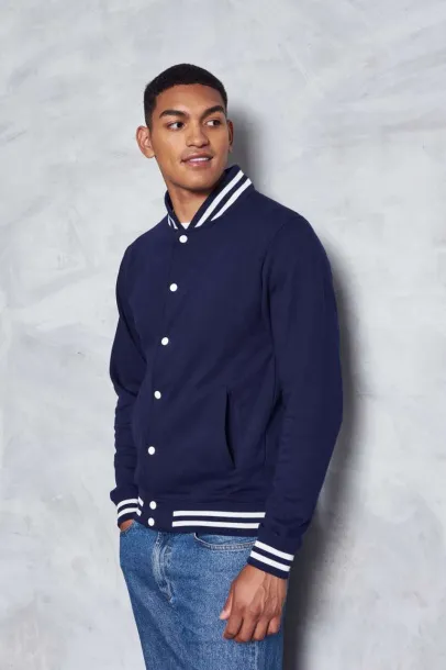  COLLEGE JACKET - Just Hoods Oxford Navy