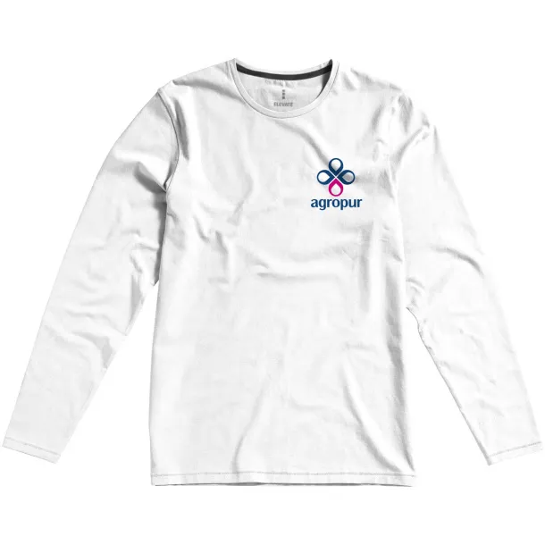 Ponoka long sleeve men's GOTS organic t-shirt - Elevate NXT White