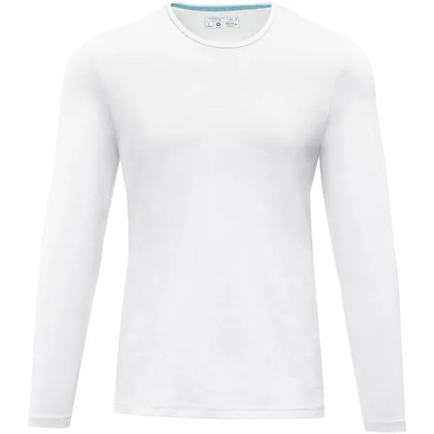 Ponoka long sleeve men's GOTS organic t-shirt - Elevate NXT White