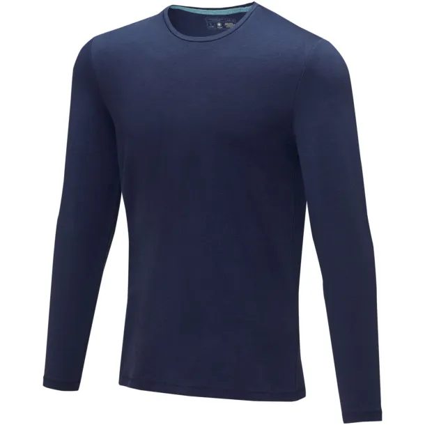 Ponoka long sleeve men's GOTS organic t-shirt - Elevate NXT Navy Blue