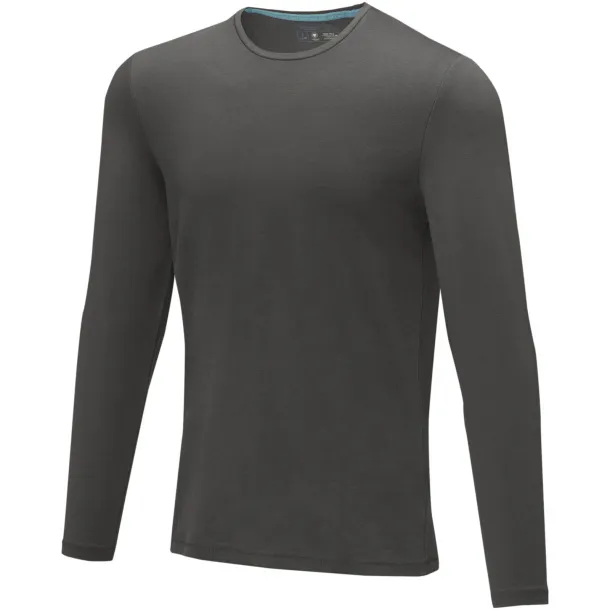 Ponoka long sleeve men's GOTS organic t-shirt - Elevate NXT Storm grey