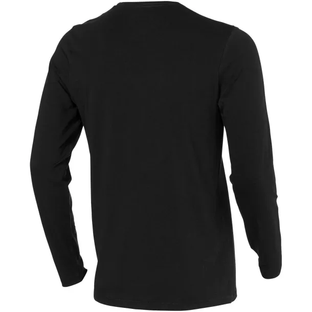 Ponoka long sleeve men's GOTS organic t-shirt - Elevate NXT Solid black