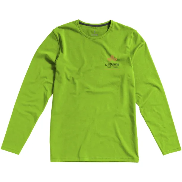 Ponoka long sleeve men's GOTS organic t-shirt - Elevate NXT Apple Green